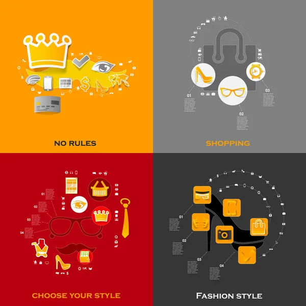 Set of modern stickers. Fashion — Stock Photo, Image