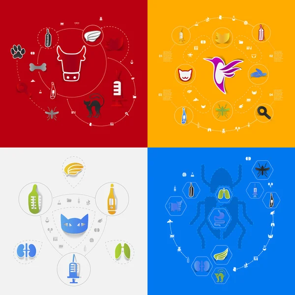 Set of veterinary icons — Stock Photo, Image