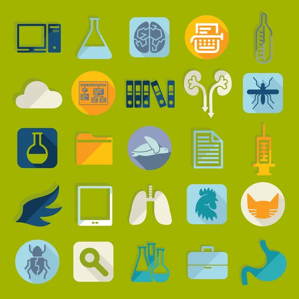 Set of veterinary flat icons — Stock Photo, Image