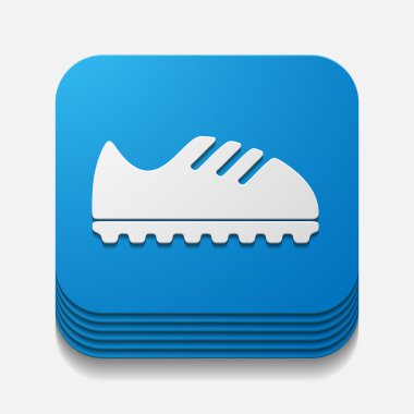 Quadrat-Taste: Turnschuhe