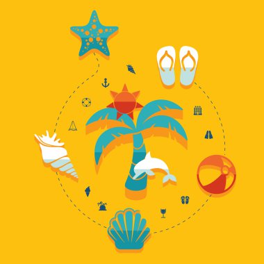 Yaz turizm simgeler kümesi