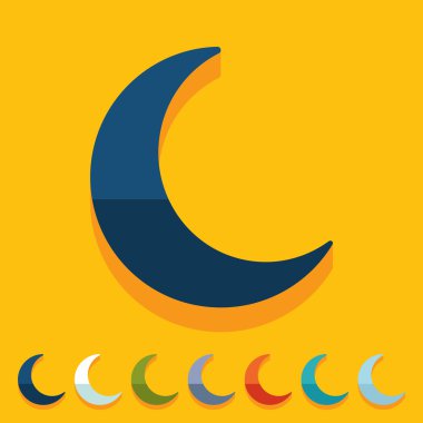 düz tasarım: moon