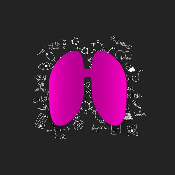 医療の数式を描画: 肺 — ストック写真