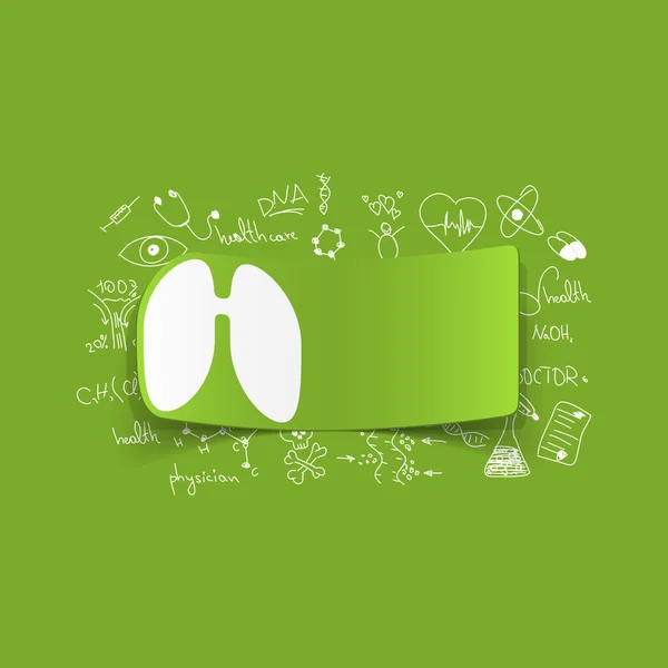 Drawing medical formulas: lung — Stock Photo, Image