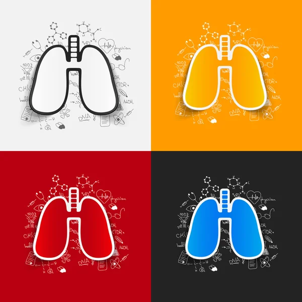 Dessin de formules médicales : poumon — Photo