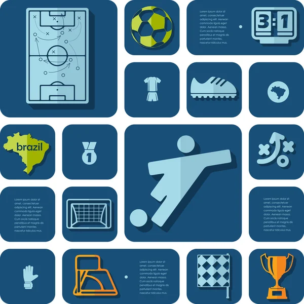 Calcio, infografica di calcio — Foto Stock