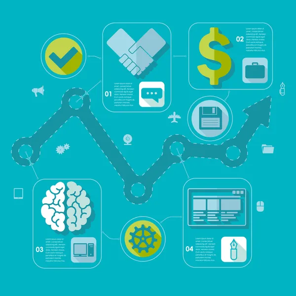 Infográfico plano de negócios — Fotografia de Stock