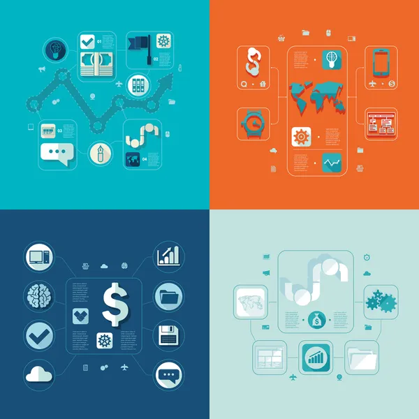 Infográfico plano de negócios — Fotografia de Stock