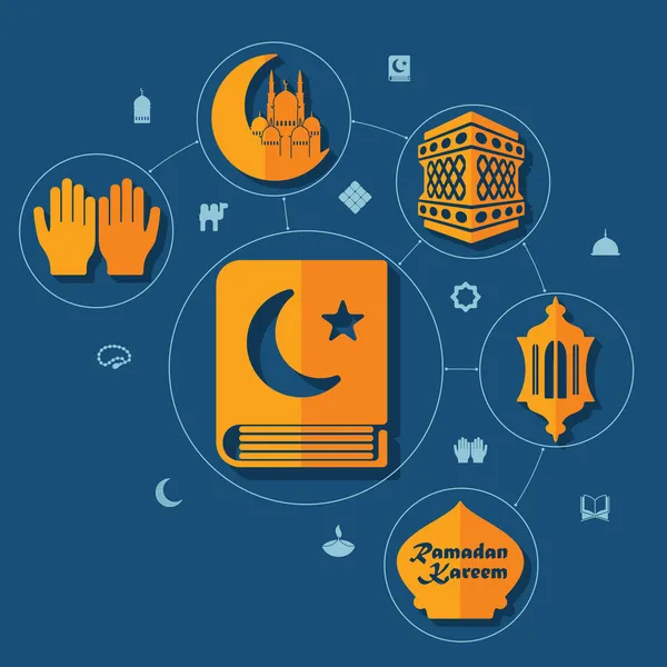 Flat infographic: Ramadan Kareem — Stock Photo, Image