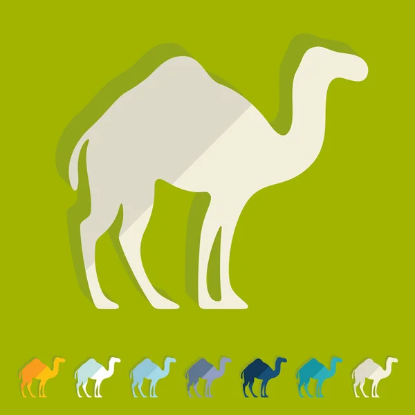 Flat design: camel — Stock Photo, Image