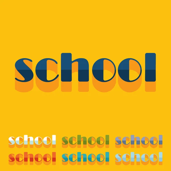 Design piatto: scuola — Foto Stock