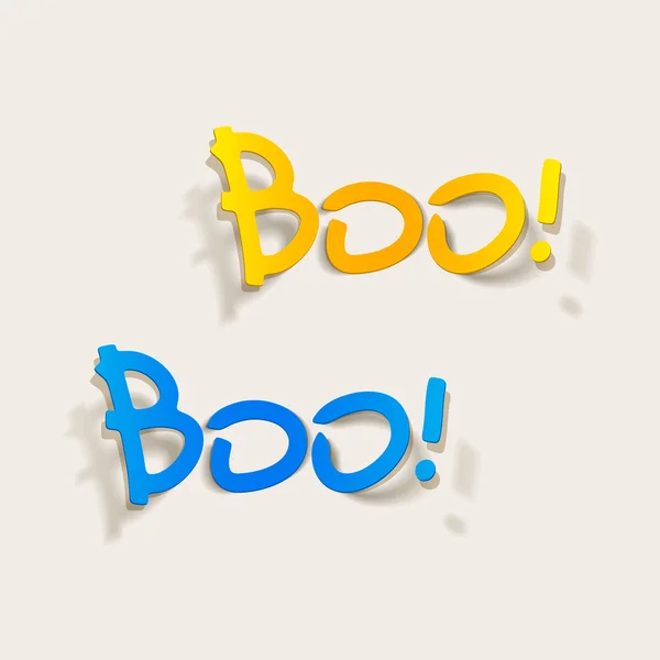 Realistische ontwerpelement: boo — Stockfoto