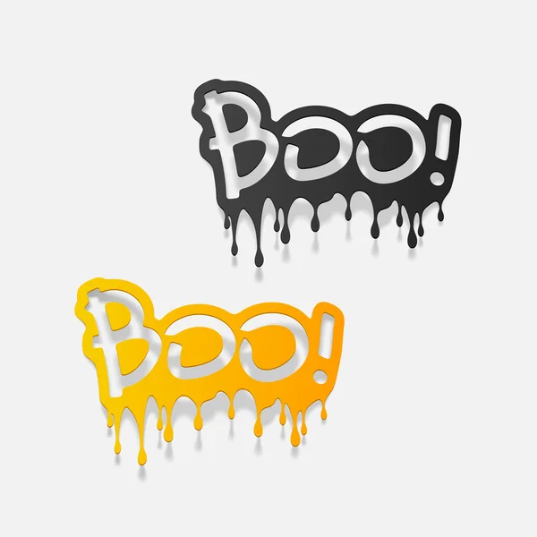 Realistic design element: boo — Stock Photo, Image