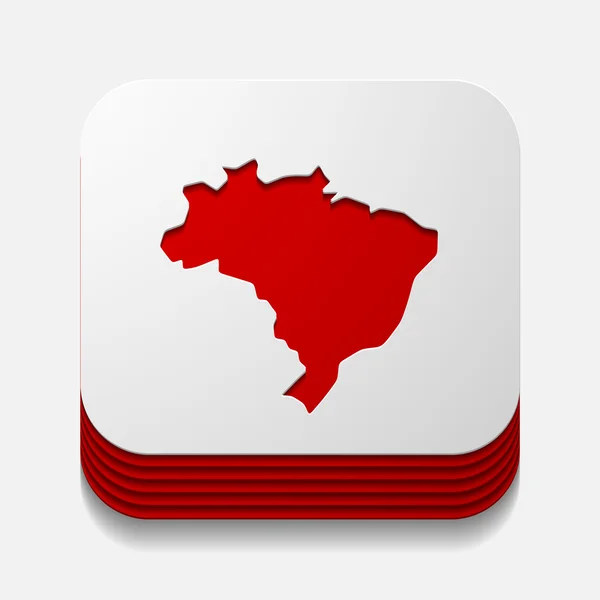 Mapa Brazílie — Stockový vektor