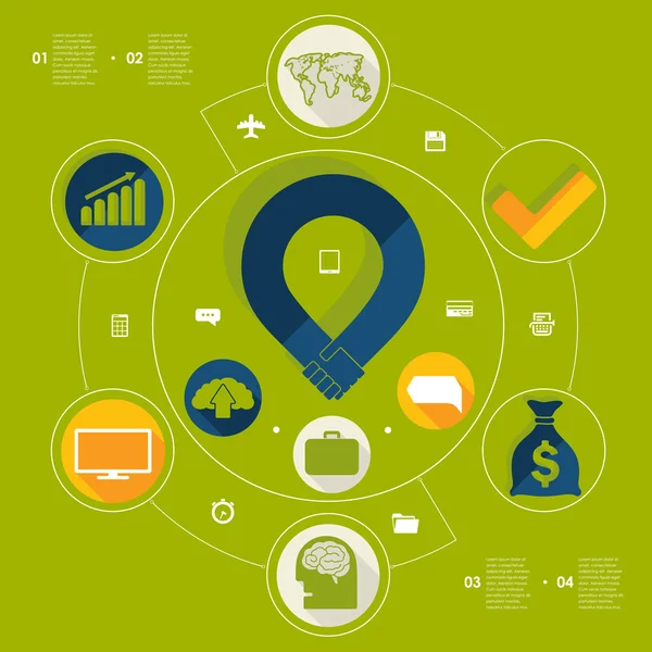 Infográfico plano de negócios — Vetor de Stock