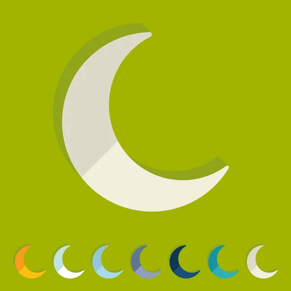 Islamic moon — Stock Vector