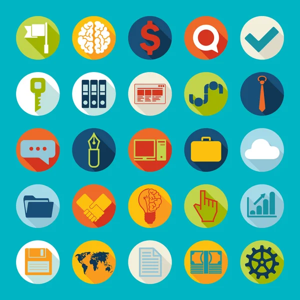 Set of flat icons — Stock Vector