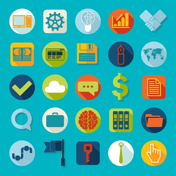 Set of flat icons — Stock Vector
