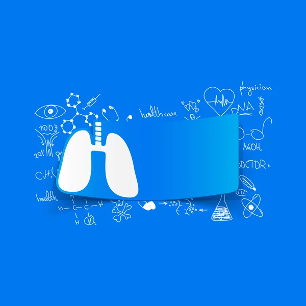Poumon à l'intérieur des formules médicales — Image vectorielle