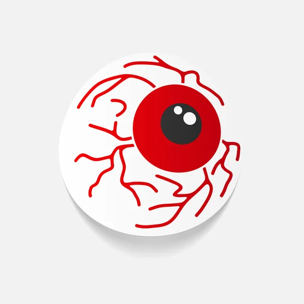 Human eye label — Stock Vector