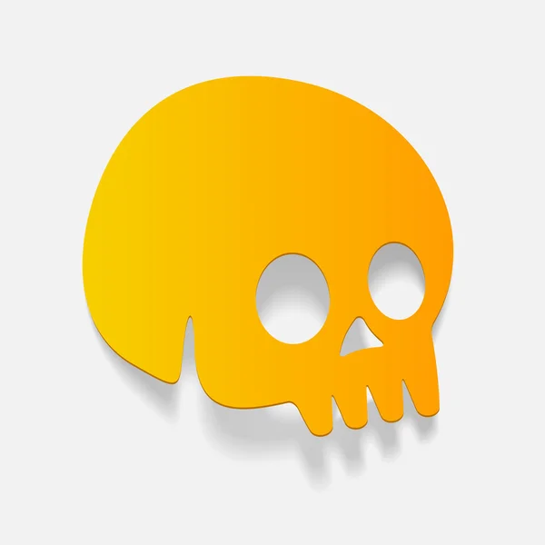 Skull sticker for Halloween holiday — Stock Vector