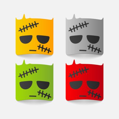 zombi karakter etiketi