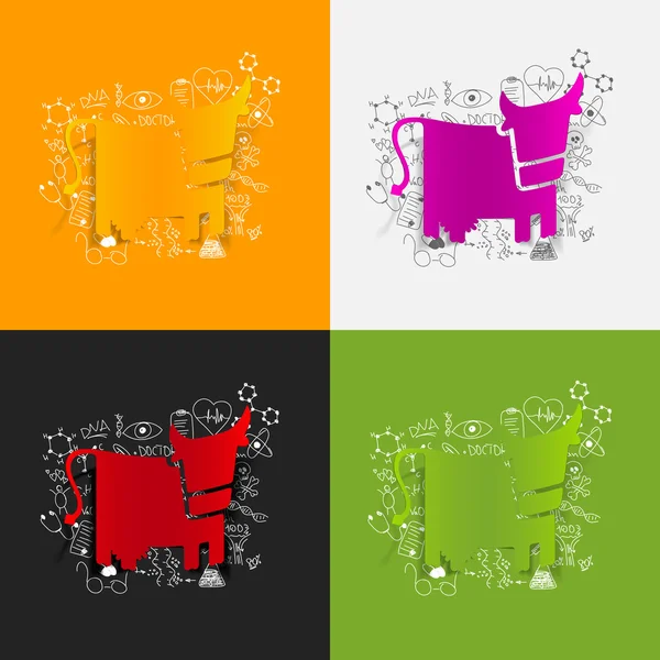 Kráva znamení — Stockový vektor