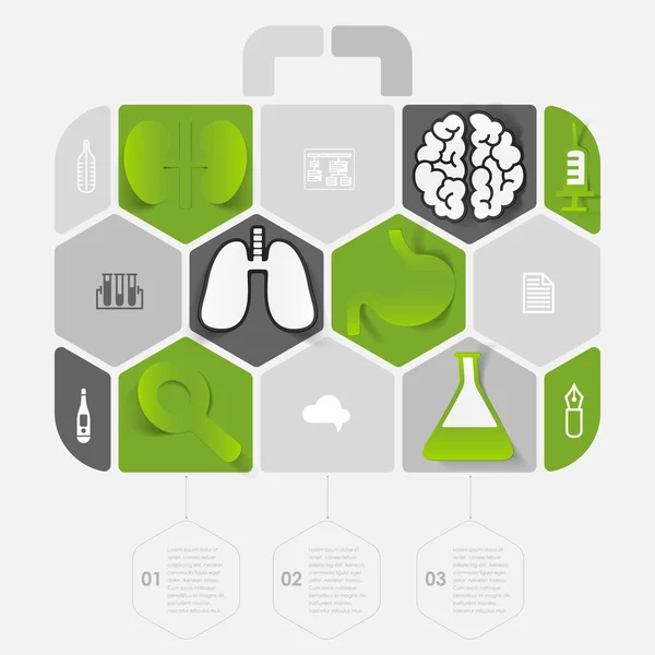 Icônes médicales ensemble — Image vectorielle