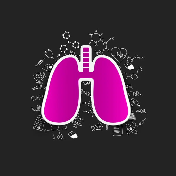 Ilustración pulmonar — Archivo Imágenes Vectoriales