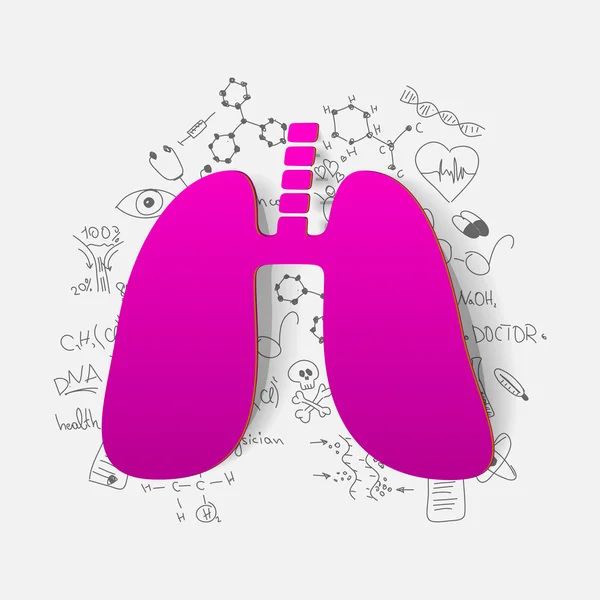 Ilustração pulmonar — Vetor de Stock