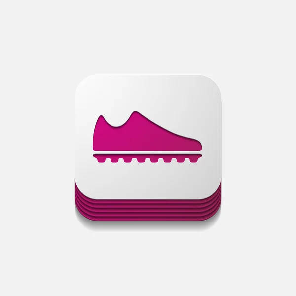 Sneakers knop — Stockvector