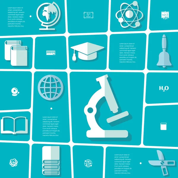 Éducation infographie plate — Image vectorielle