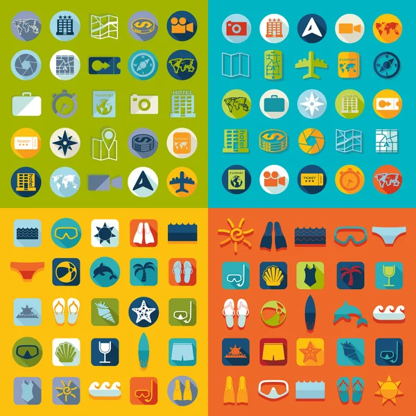 Iconos de Turismo — Vector de stock