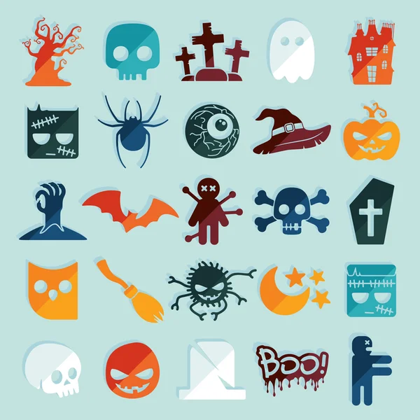 Halloween icons — Stock Vector