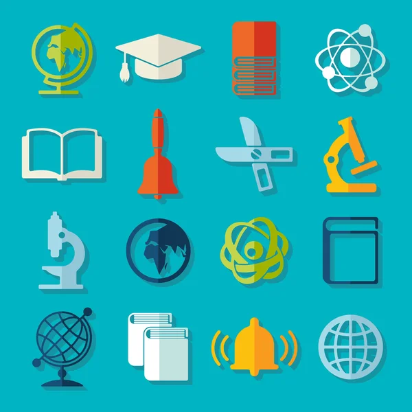 Iconos educativos — Vector de stock