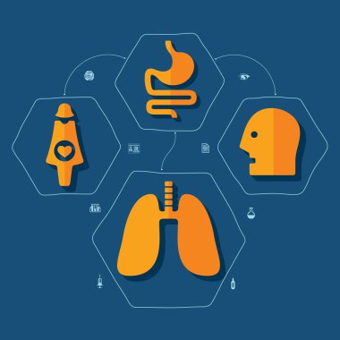 tıbbi düz Infographic