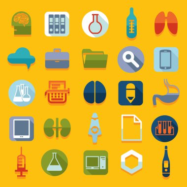 Tıbbi düz simgeler