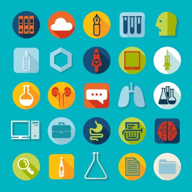 Tıbbi düz simgeler