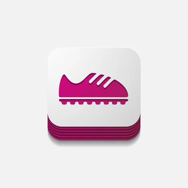 Sneakers button — Stock Vector