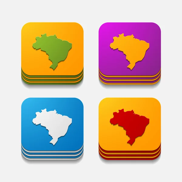 Bouton Brésil — Image vectorielle