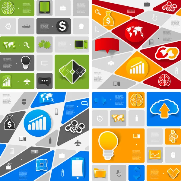 Geometrische Infografik für Unternehmen — Stockvektor