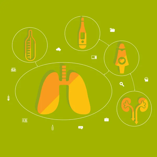 Infographie médicale plate — Image vectorielle