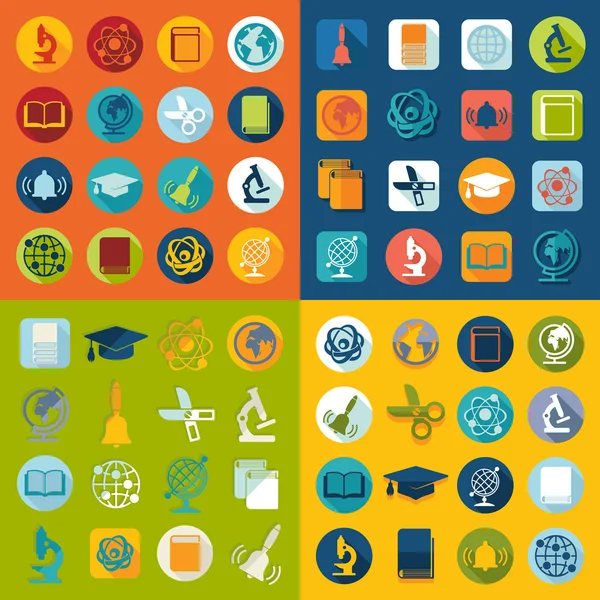 Iconos educativos — Vector de stock