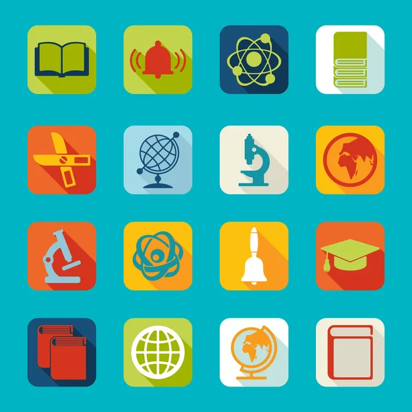 Iconos educativos — Vector de stock