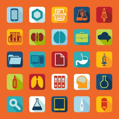 Tıbbi düz simgeler