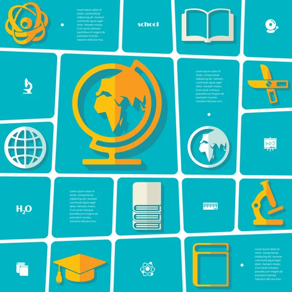 Éducation infographie plate — Image vectorielle