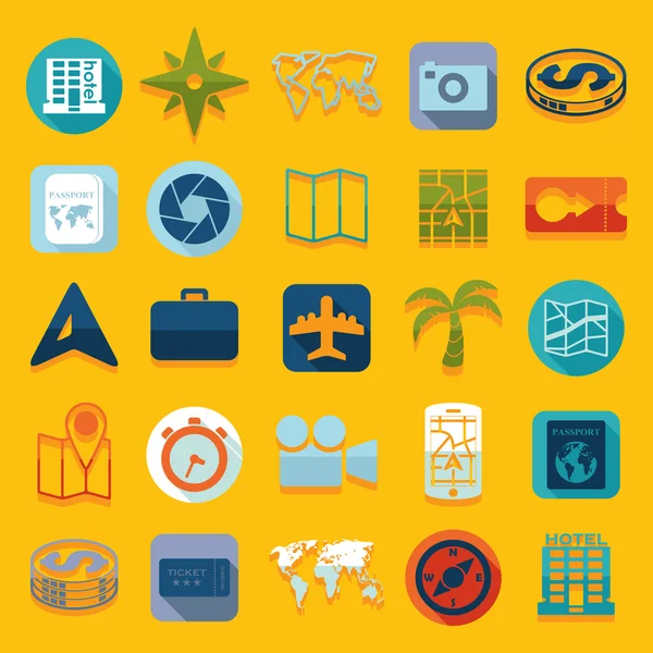 Tourism icons — Stock Vector