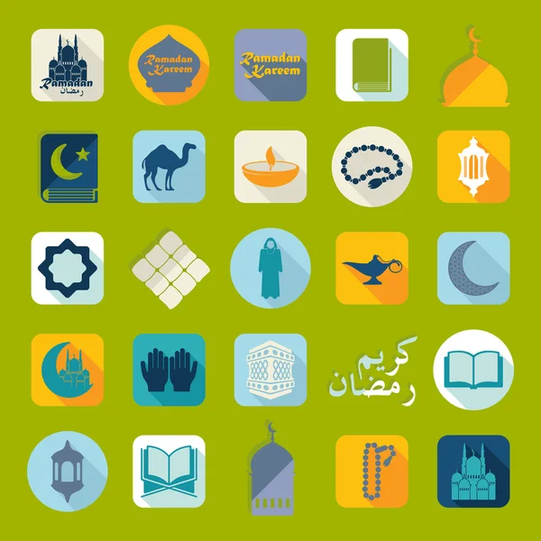 Ramadan kareem pictogrammen — Stockvector