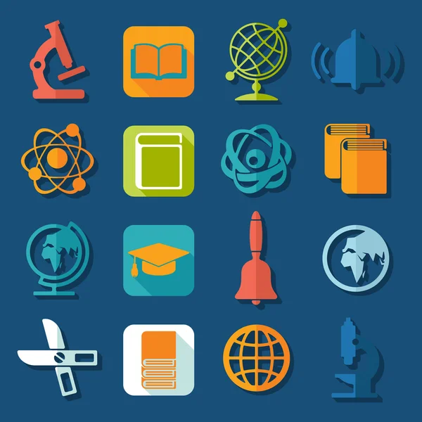 Iconos educativos — Vector de stock