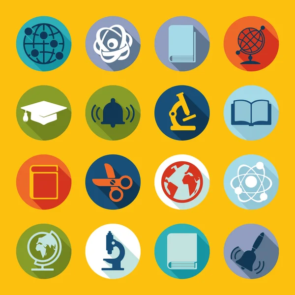 Iconos educativos — Vector de stock